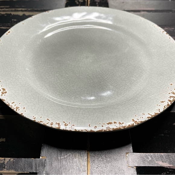 TOMMY BAHAMA Rustic Crackle 9” Melamine Dinner Plates Set of 2 - Picture 4 of 6